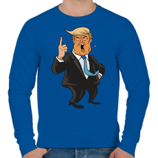 PRINTFASHION Donald Trump - Férfi pulóver - Királykék