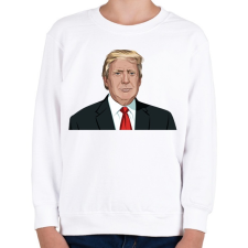PRINTFASHION Donald Trump - Gyerek pulóver - Fehér gyerek pulóver, kardigán