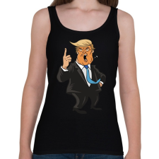 PRINTFASHION Donald Trump - Női atléta - Fekete női trikó