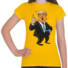PRINTFASHION Donald Trump - Női póló - Sárga
