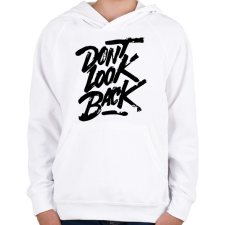 PRINTFASHION dont look back - Gyerek kapucnis pulóver - Fehér gyerek pulóver, kardigán
