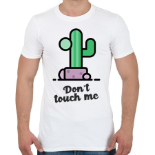PRINTFASHION DONT TOUCH ME - Férfi póló - Fehér férfi póló