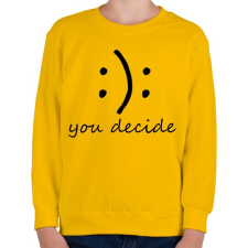 PRINTFASHION Döntés - Gyerek pulóver - Sárga gyerek pulóver, kardigán