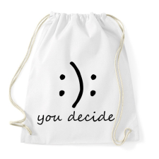 PRINTFASHION Döntés - Sportzsák, Tornazsák - Fehér tornazsák