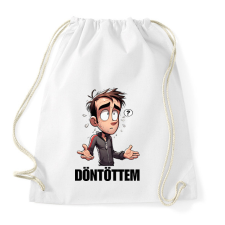 PRINTFASHION Döntöttem - Vicces mém karikatúra - Sportzsák, Tornazsák - Fehér tornazsák