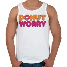 PRINTFASHION Donut-01 - Férfi atléta - Fehér atléta, trikó