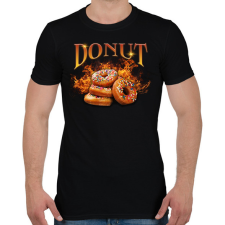 PRINTFASHION Donut - Férfi póló - Fekete férfi póló