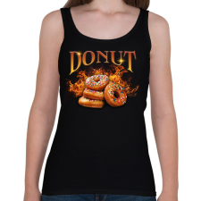 PRINTFASHION Donut - Női atléta - Fekete női trikó