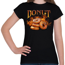 PRINTFASHION Donut - Női póló - Fekete női póló
