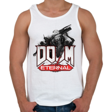 PRINTFASHION DOOM Eternal - Férfi atléta - Fehér atléta, trikó