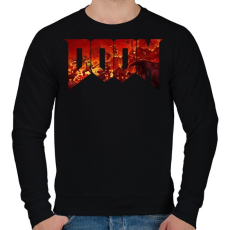 PRINTFASHION DOOM - Férfi pulóver - Fekete