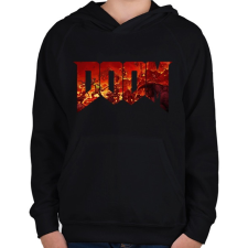 PRINTFASHION DOOM - Gyerek kapucnis pulóver - Fekete gyerek pulóver, kardigán