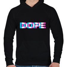 PRINTFASHION Dope - Férfi kapucnis pulóver - Fekete férfi pulóver, kardigán