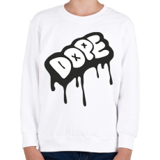 PRINTFASHION Dope logo - Gyerek pulóver - Fehér