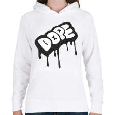 PRINTFASHION Dope logo - Női kapucnis pulóver - Fehér női pulóver, kardigán