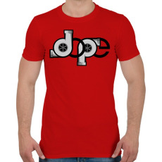 PRINTFASHION DOPE turbós logó - Férfi póló - Piros