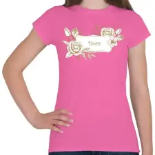 PRINTFASHION Dóra - Női póló - Rózsaszín női póló
