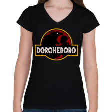 PRINTFASHION DoroheDoro - Női V-nyakú póló - Fekete női póló