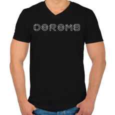 PRINTFASHION DOROMB  - Férfi V-nyakú póló - Fekete