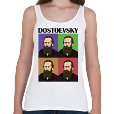 PRINTFASHION Dostoevsky  - Női atléta - Fehér női trikó