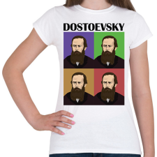 PRINTFASHION Dostoevsky - Női póló - Fehér női póló