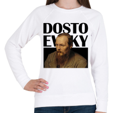 PRINTFASHION Dostoevsky - Önarckép - Női pulóver - Fehér női pulóver, kardigán