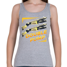 PRINTFASHION Double Pump - Női atléta - Sport szürke női trikó