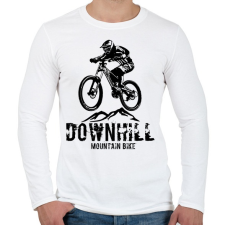 PRINTFASHION downhill - Férfi hosszú ujjú póló - Fehér férfi póló