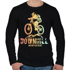 PRINTFASHION downhill - Férfi hosszú ujjú póló - Fekete