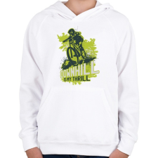 PRINTFASHION Downhill - Gyerek kapucnis pulóver - Fehér gyerek pulóver, kardigán