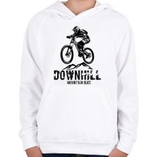 PRINTFASHION downhill - Gyerek kapucnis pulóver - Fehér gyerek pulóver, kardigán