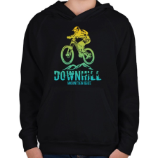PRINTFASHION downhill - Gyerek kapucnis pulóver - Fekete gyerek pulóver, kardigán