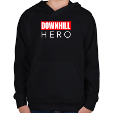 PRINTFASHION DOWNHILL HERO - Gyerek kapucnis pulóver - Fekete gyerek pulóver, kardigán