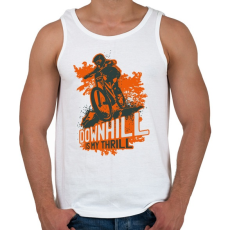 PRINTFASHION Downhill narancsszín - Férfi atléta - Fehér
