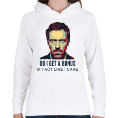 PRINTFASHION DR HOUSE - Női kapucnis pulóver - Fehér