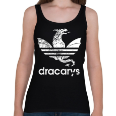 PRINTFASHION dracarys fehér - Női atléta - Fekete