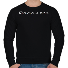 PRINTFASHION Dracarys friends - Férfi pulóver - Fekete