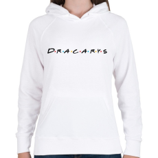 PRINTFASHION Dracarys friends - Női kapucnis pulóver - Fehér