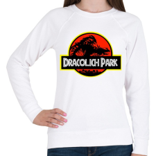 PRINTFASHION Dracolich Park - Női pulóver - Fehér női pulóver, kardigán