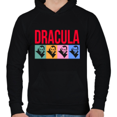PRINTFASHION Dracula - Férfi kapucnis pulóver - Fekete