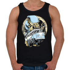 PRINTFASHION Drag VW Kombi - Férfi atléta - Fekete