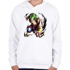 PRINTFASHION dragon ball broly - Gyerek kapucnis pulóver - Fehér gyerek pulóver, kardigán