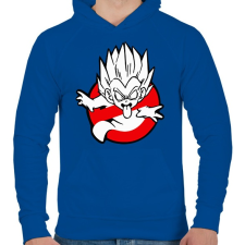 PRINTFASHION Dragon ball busters - Férfi kapucnis pulóver - Királykék férfi pulóver, kardigán