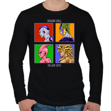 PRINTFASHION Dragon Ball ellenségek - Férfi hosszú ujjú póló - Fekete