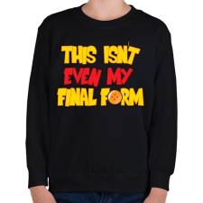 PRINTFASHION Dragon Ball - Ez még nem a végső formám - Gyerek pulóver - Fekete gyerek pulóver, kardigán
