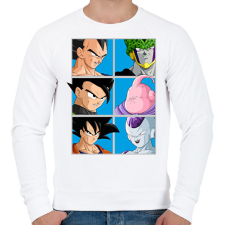 PRINTFASHION Dragon Ball - Férfi pulóver - Fehér férfi pulóver, kardigán
