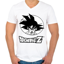 PRINTFASHION dragon-ball - Férfi V-nyakú póló - Fehér férfi póló