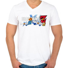 PRINTFASHION dragon ball - Férfi V-nyakú póló - Fehér férfi póló