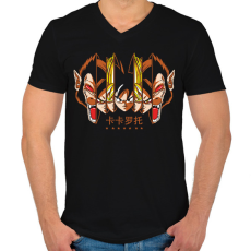 PRINTFASHION Dragon Ball - Férfi V-nyakú póló - Fekete