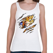 PRINTFASHION Dragon Ball Fighter - Női atléta - Fehér női trikó